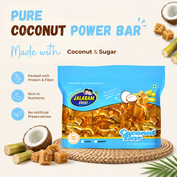 Sugar Coconut Chiki Bar - 450 Gram