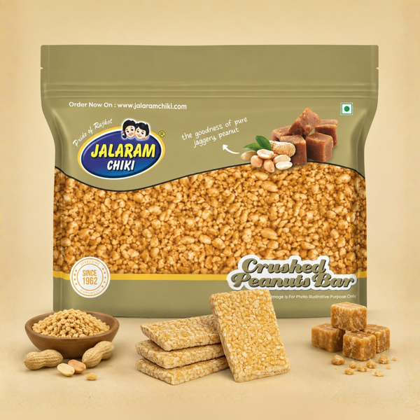 Jaggery Crush Peanut Chiki Bar - 450 Gram