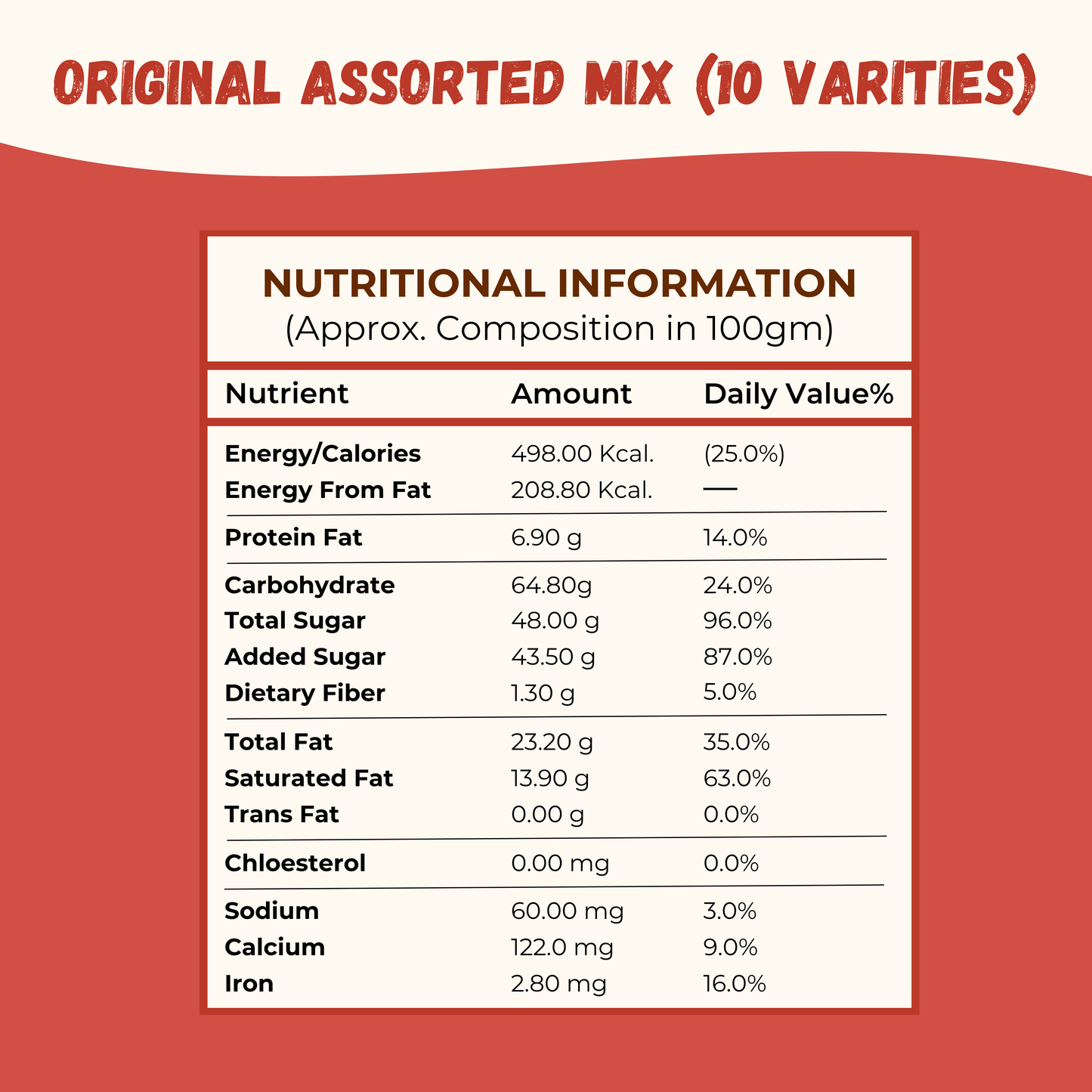 Assorted Mix Variety (10 Varities) - 750gm