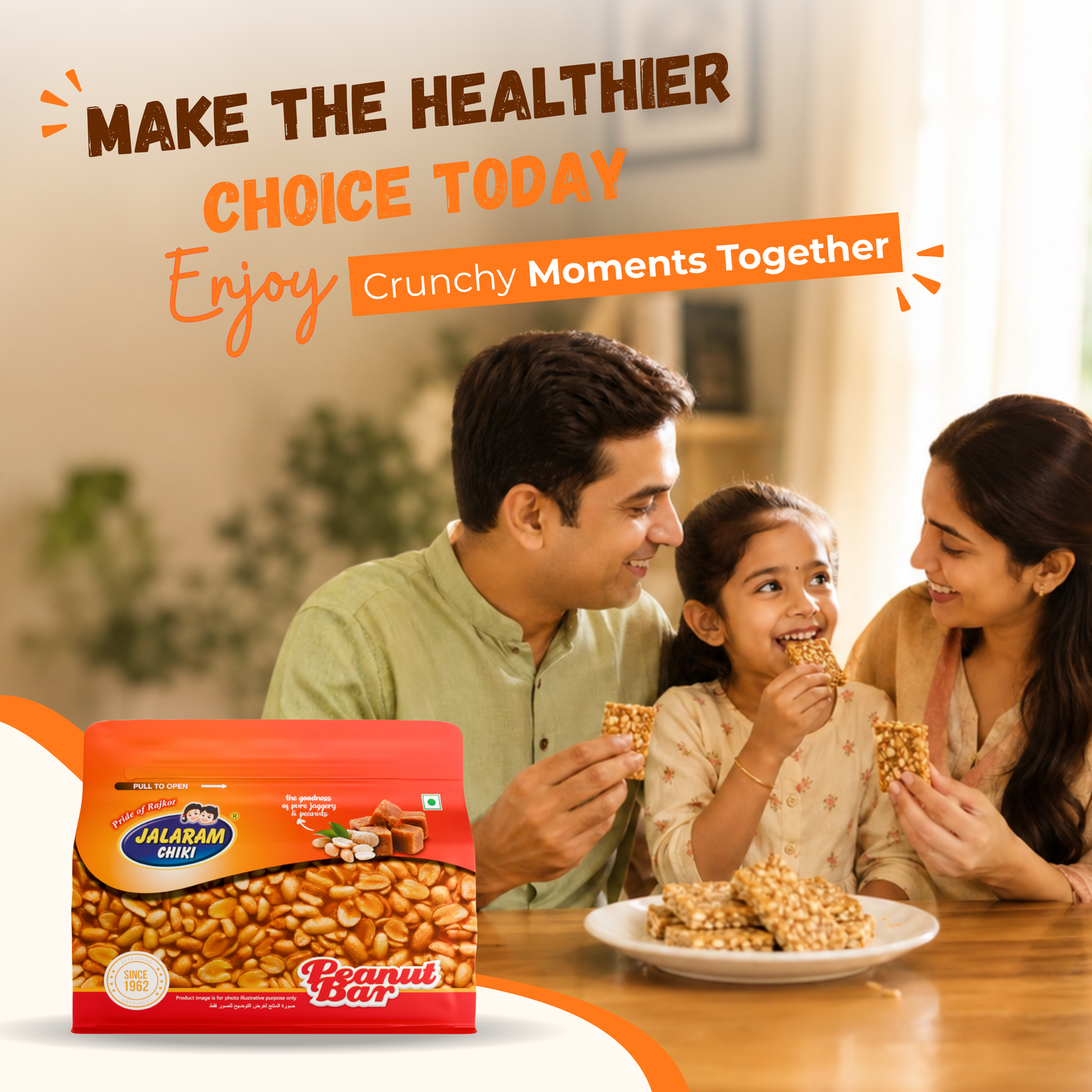 Jaggery Peanut Chiki Bar - 450 Gram