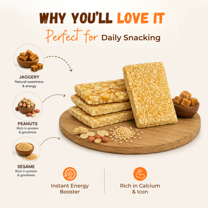 Jaggery Peanut & Sesame Chiki Bar - 450 Gram