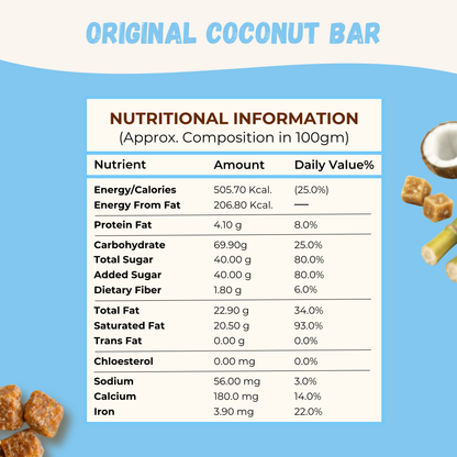 Sugar Coconut Chiki Bar - 450 Gram