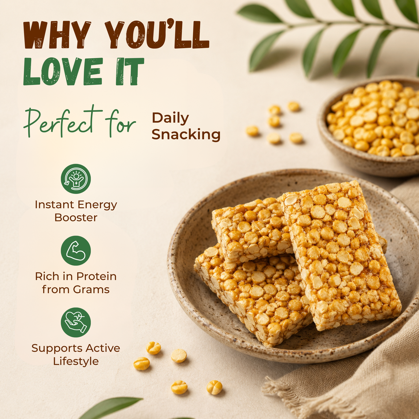 Jaggery Gram Chiki Bar - 450 Gram
