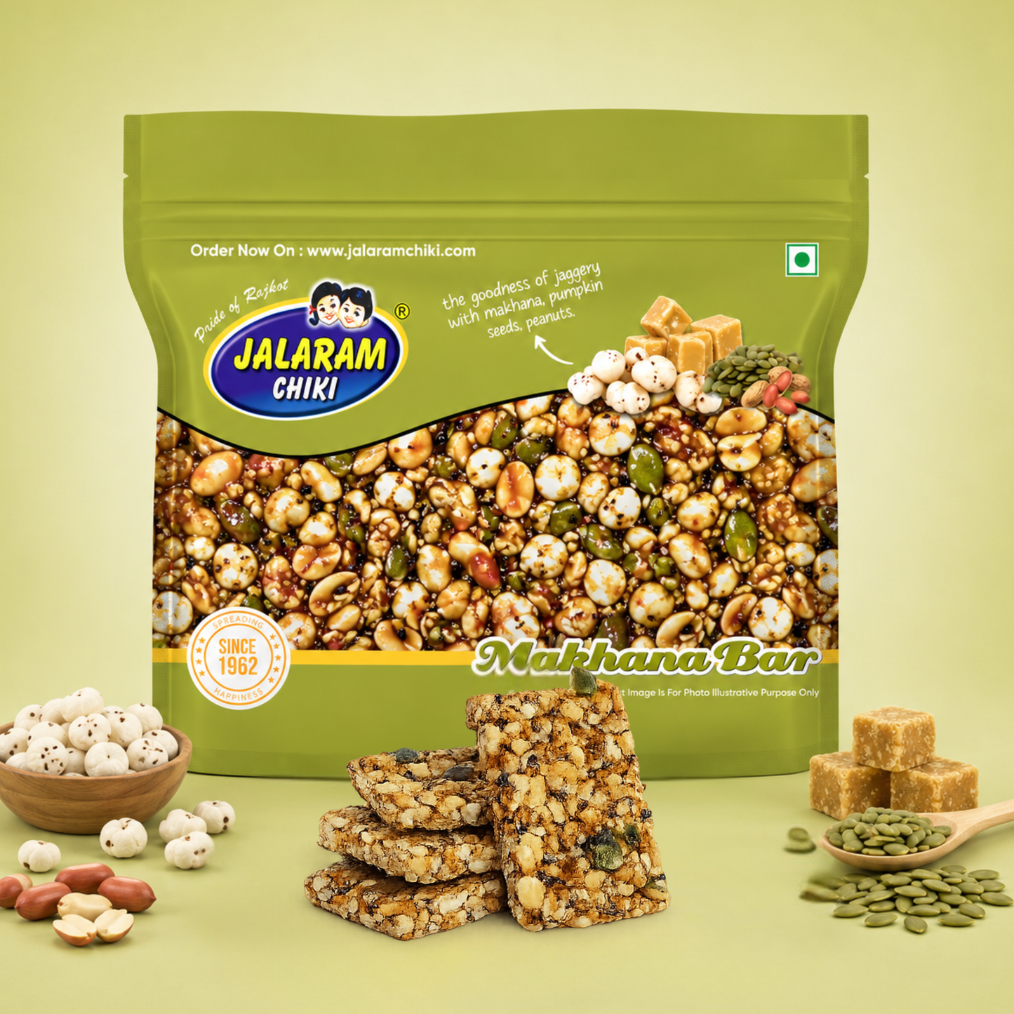 Jaggery Makhana Chiki Bar - 400 Gram